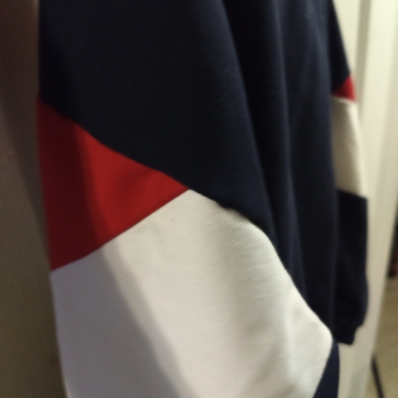 Red white blue pullover jacket, lightweight breezy - Picture 6 of 6